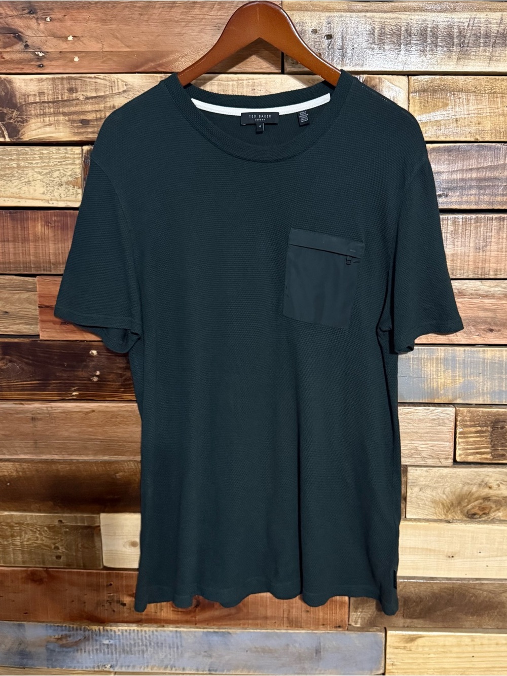 Ted Baker London Homewrk zipped-pocket textured woven T-shirt